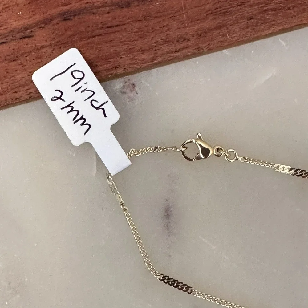 14k Gold Plated Chain Necklace Teddy Bear 19